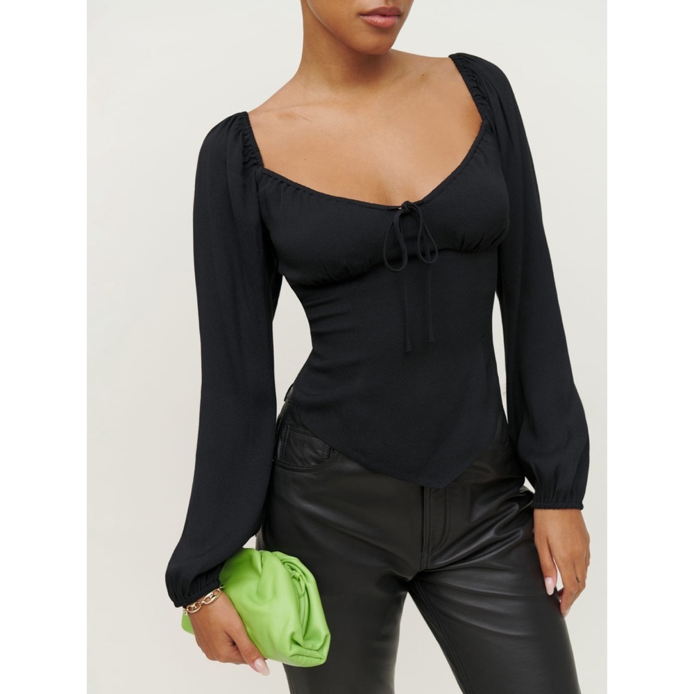 Reformation Rya Smocked Back Top